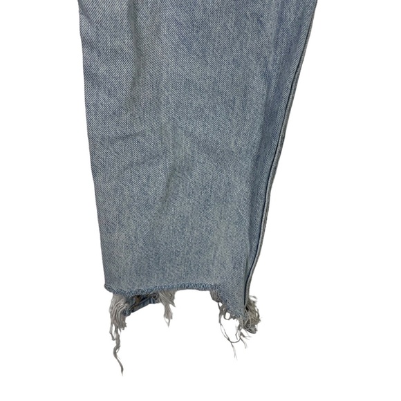 AMERICAN EAGLE MOM JEAN Comfort Stretch Waistband Light Wash Distressed Jeans 2 - Picture 14 of 16